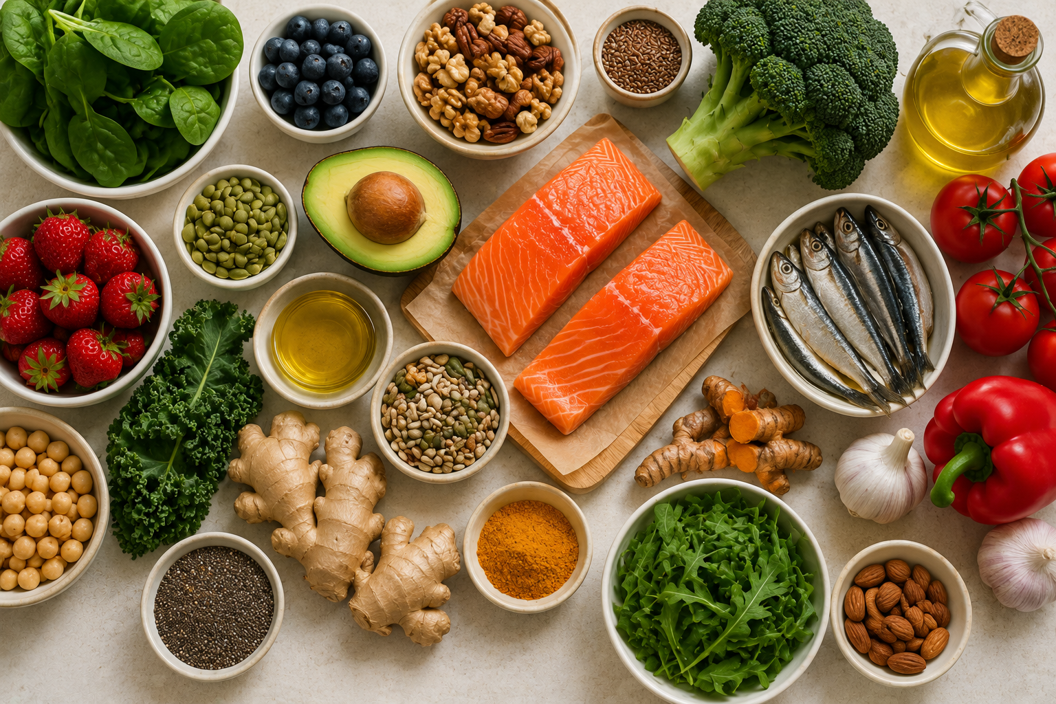 Anti-inflammatory foods that may help manage sciatica flares.